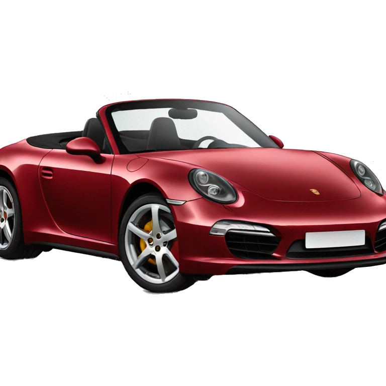 Dark red Porsche cabriolet  emoji