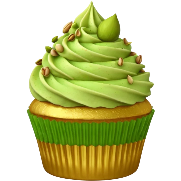 Vanilla honey pistachio cupcake emoji