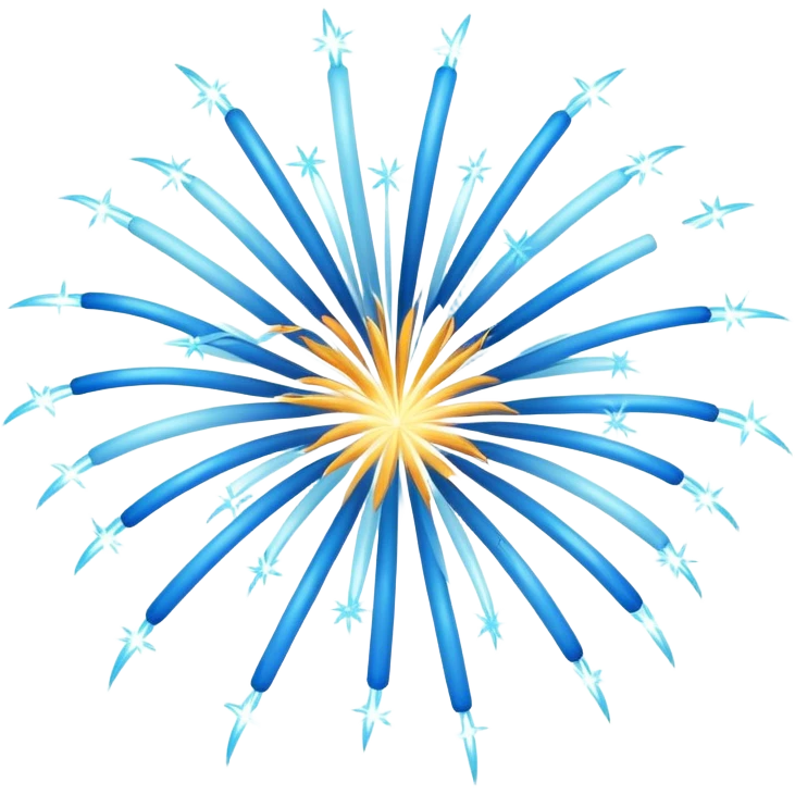 light blue fireworks emoji