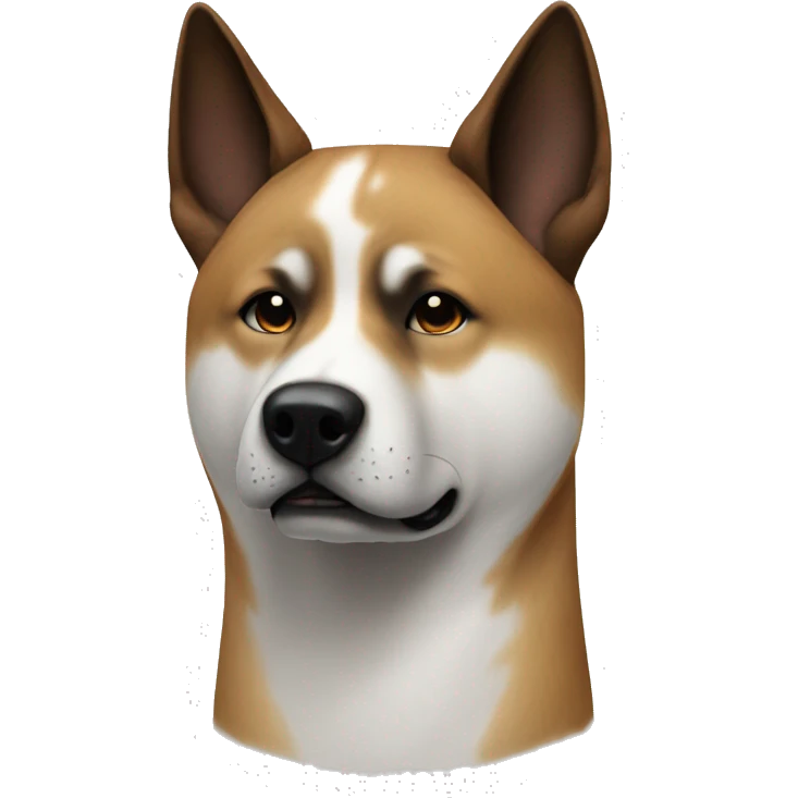 Fully Brindle no white Akita Inu skinny with no white emoji