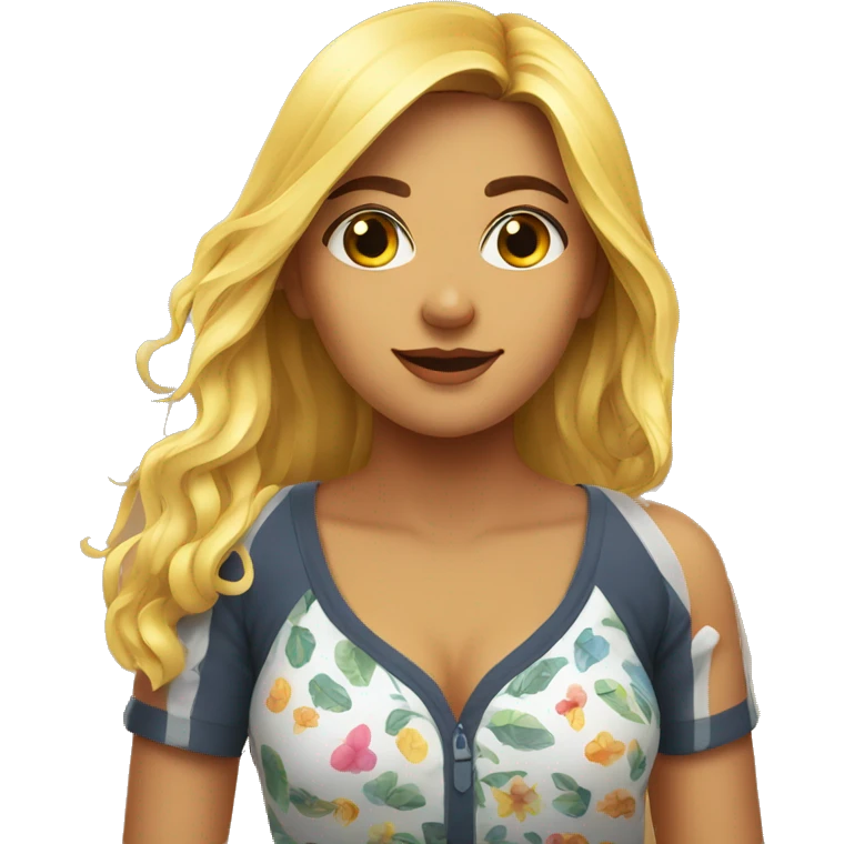 A girl in Goa beach  emoji