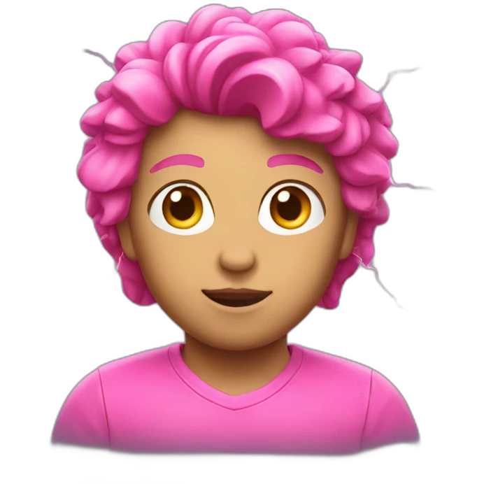 pink thunder emoji