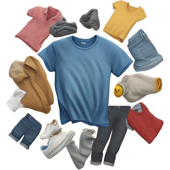 hand dropping clothes in pile emoji