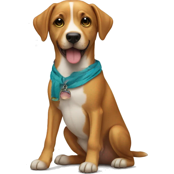 Dog with cool things emoji