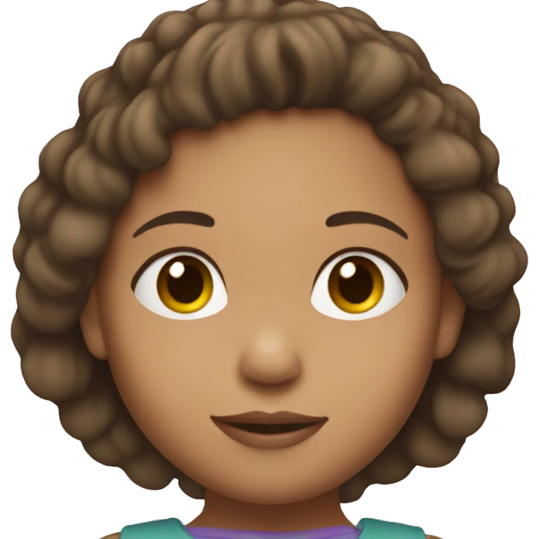 light skin tone brunette woman holding girl toddler emoji