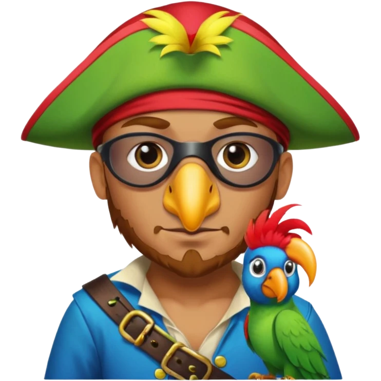 pirate and parrot emoji