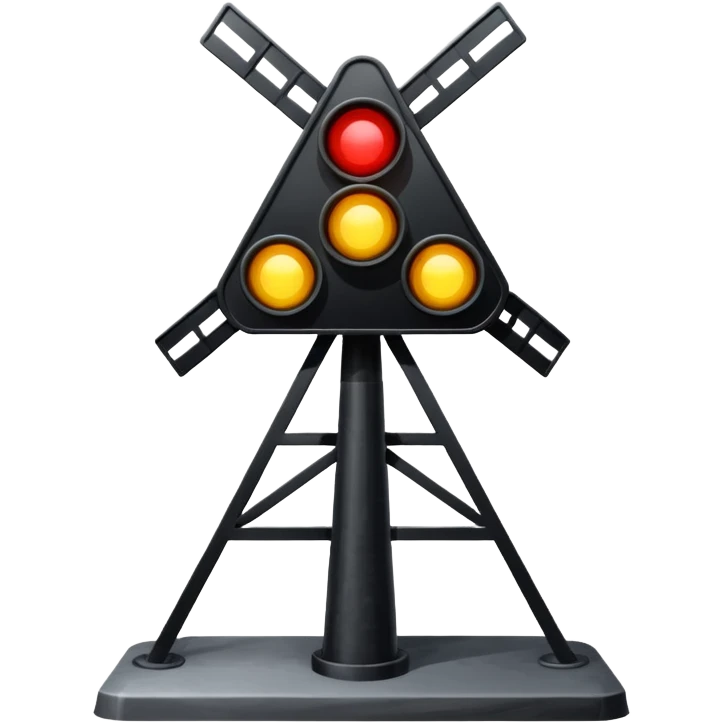 Railroad crossing light emoji