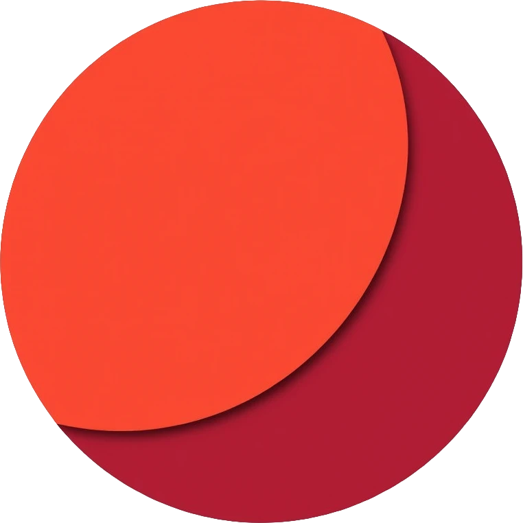 minimal red circle logo, extremely simple emoji