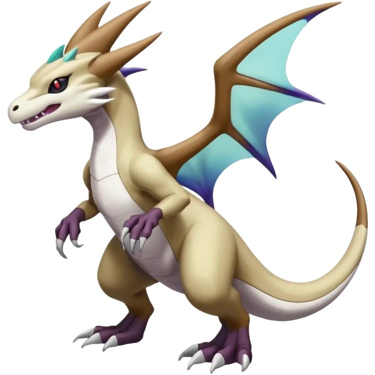 Shiny Noivern-Marowak-Lugia-Fakémon-hybrid-creature (full body)  emoji