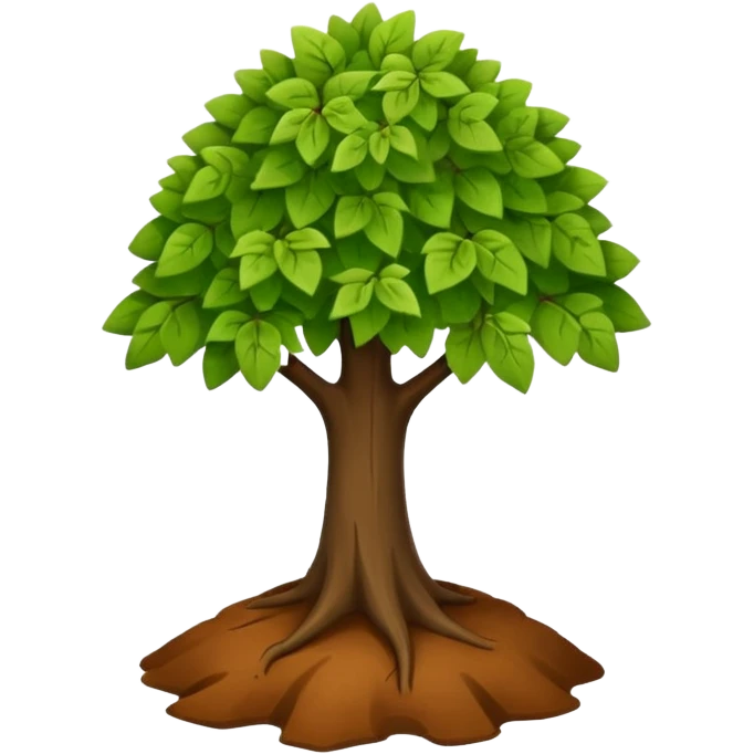 small tree add on clay emoji
