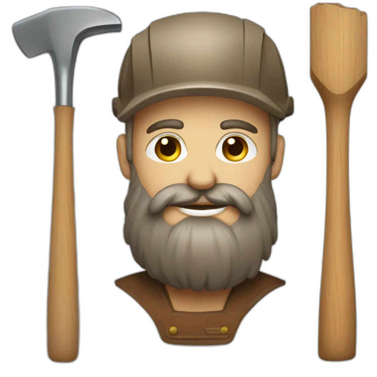 Bearded wood worker emoji