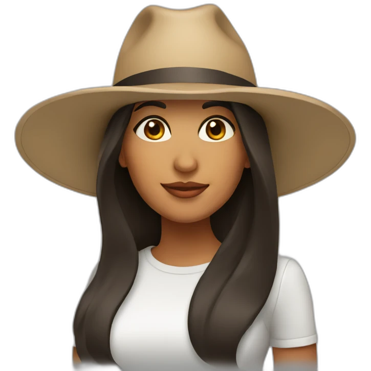 Latina with flat brim hat emoji