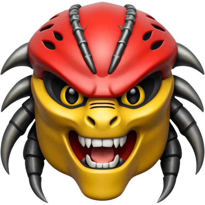 smiling predator from movie predator emoji