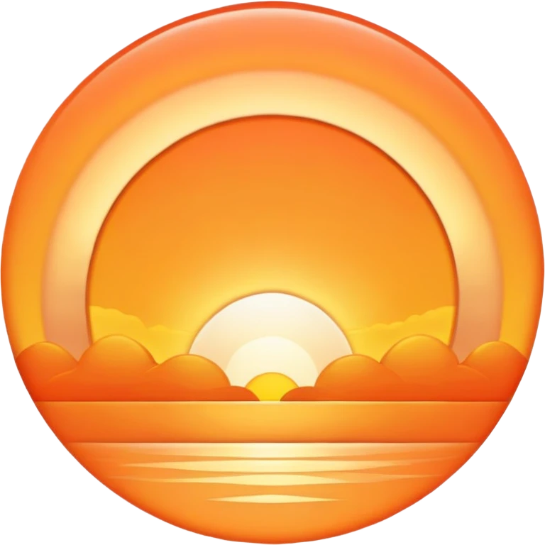 Circle shaped sunrise emoji
