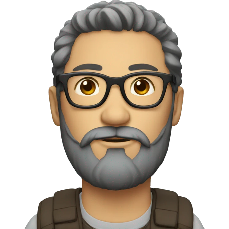 Bearder person majestic with glasses emoji
