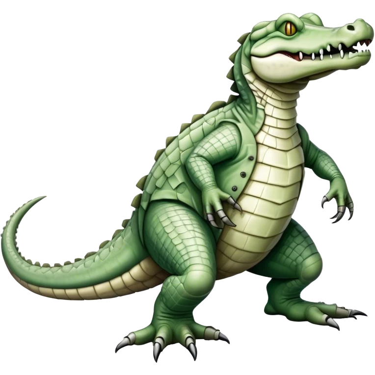 zombie monstrous pale skinned decaying greenish white alligator, vicious, boss monster, full body, dirty, undead, quadrapedal emoji