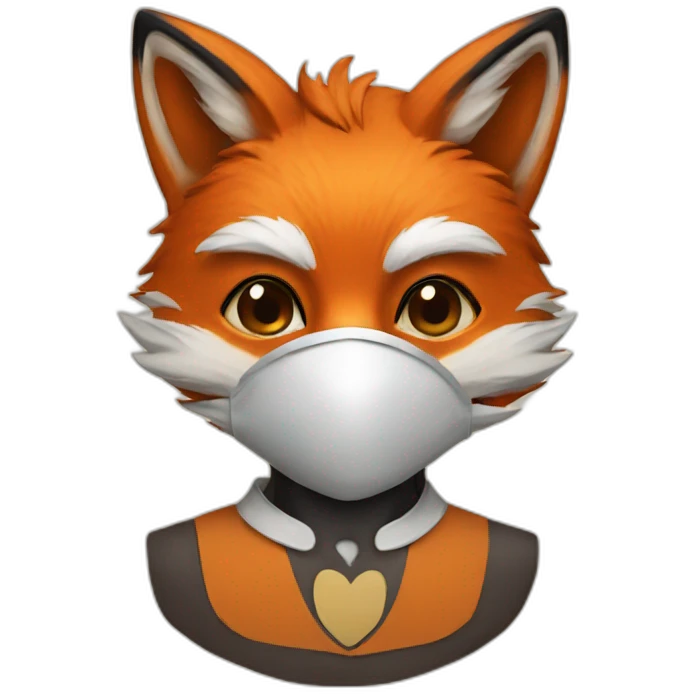 Fox with a mask emoji