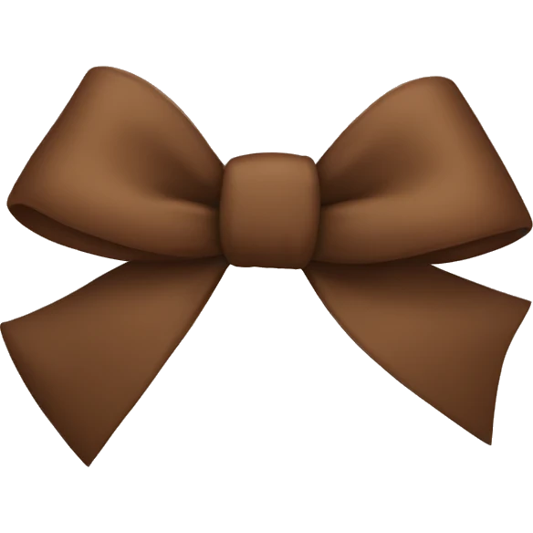 brown bow emoji