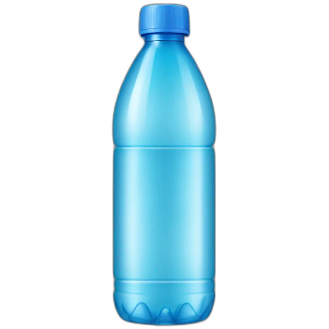 Water plastic bottle with blue pack emoji