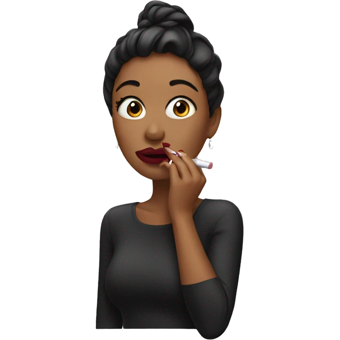 woman applying lipstick emoji