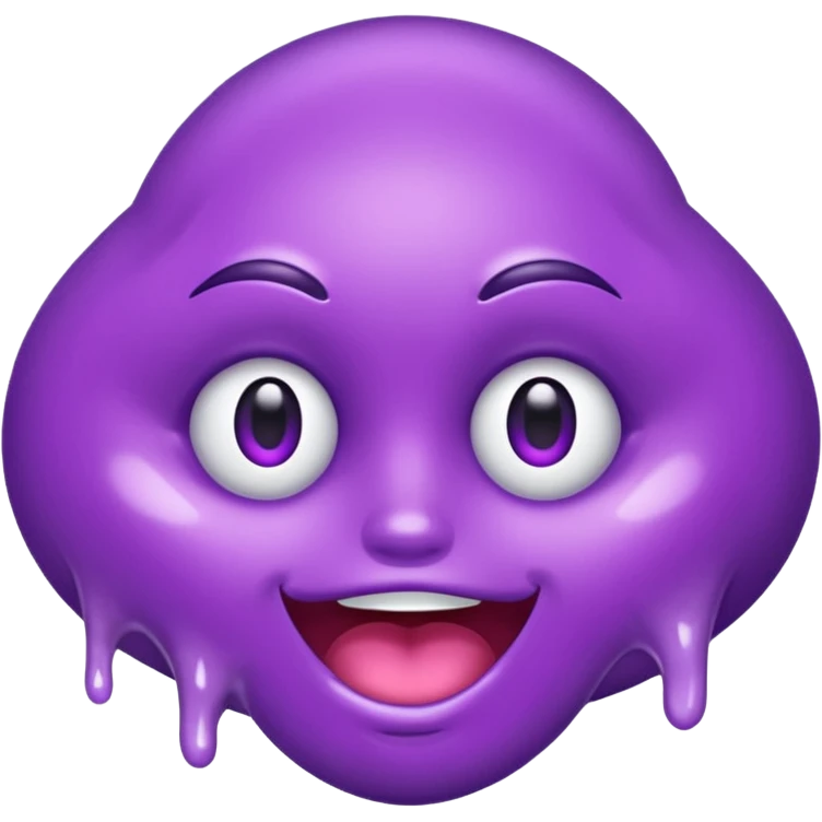 Lustful purple goo face for  emoji