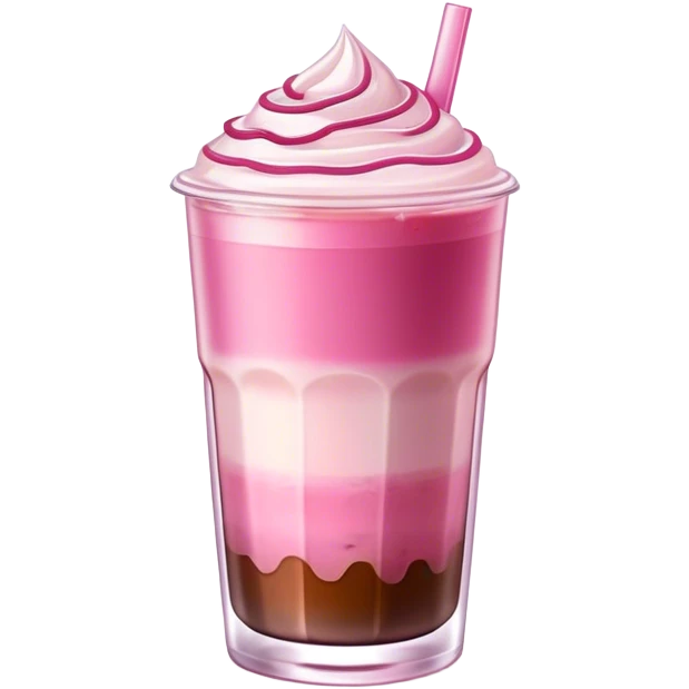 Pink Matcha iced coffee  emoji