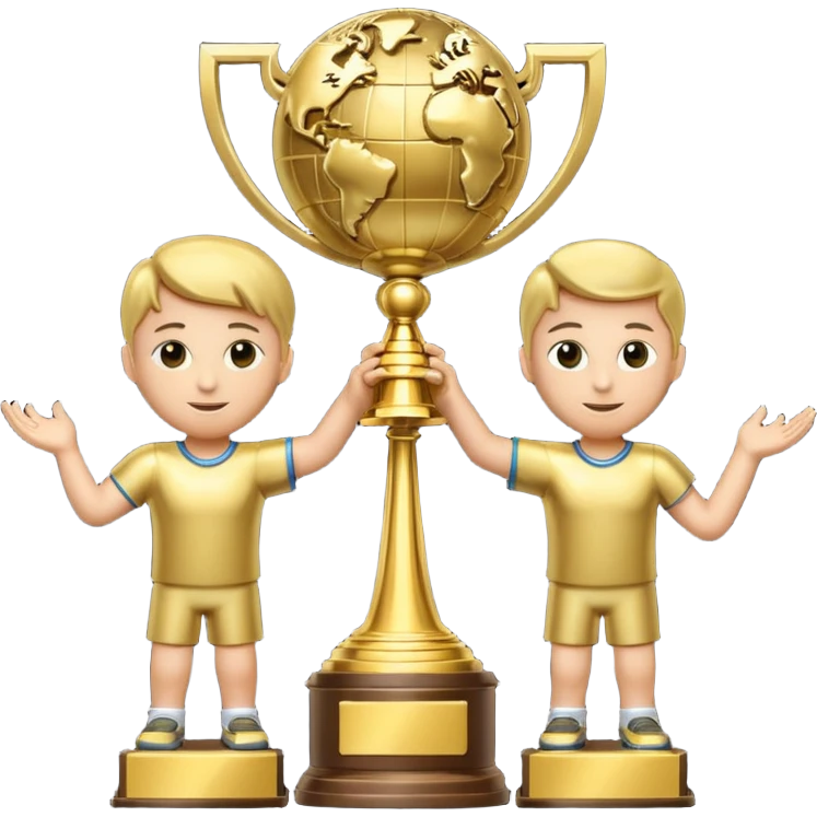 Create an airbnb category icon that looks like the world cup trophy emoji