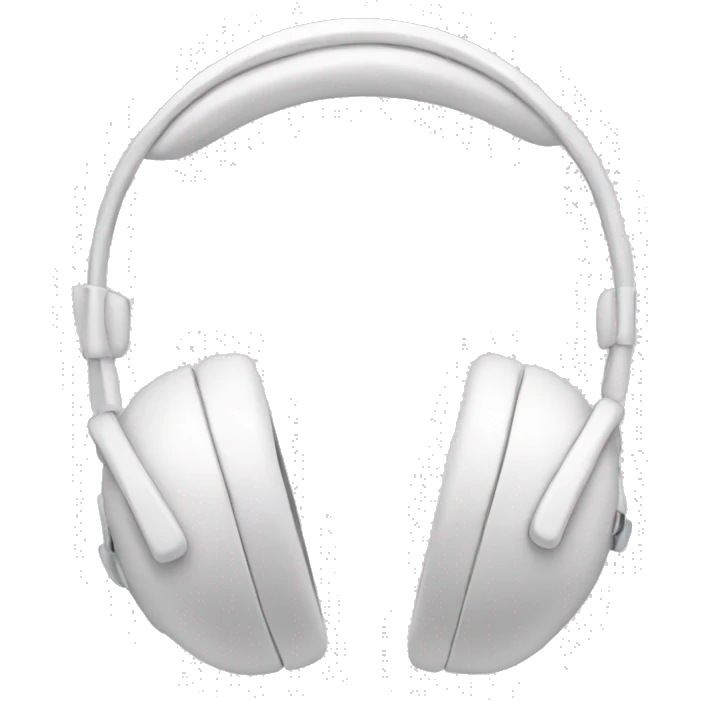 White headphone with bows  emoji