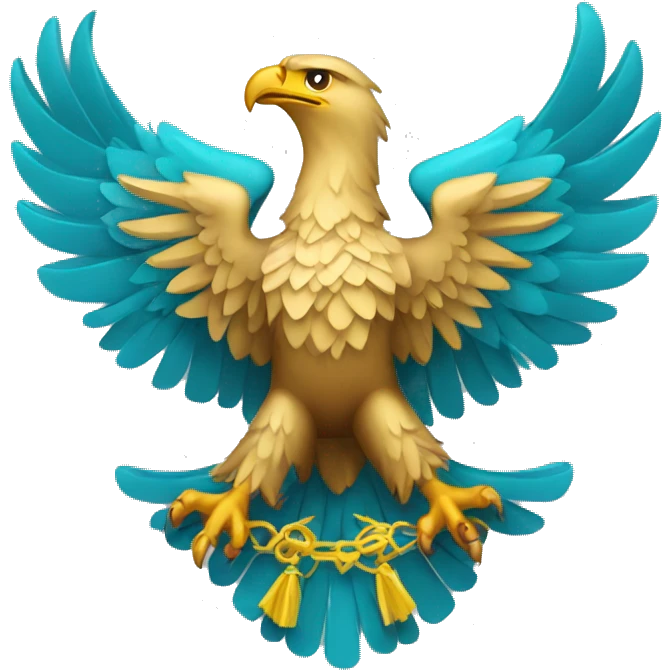 kazakhstan's patriotic eagle emoji