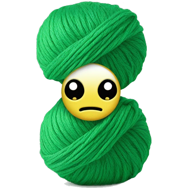 skein of yarn green emoji