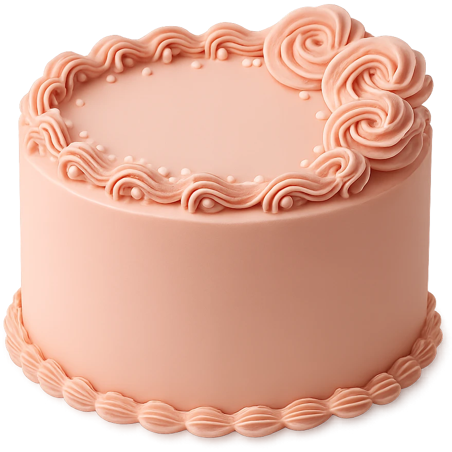 pink cake, no background emoji