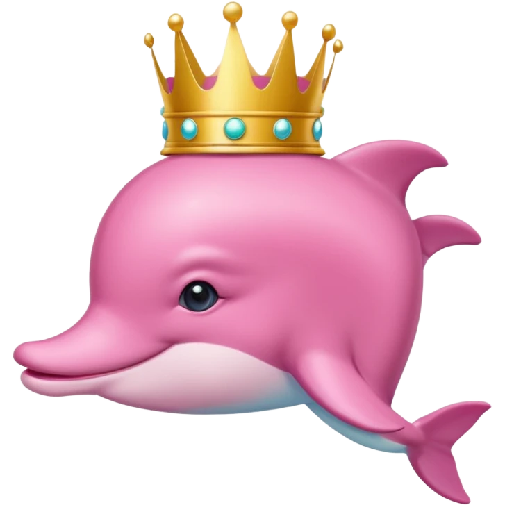 Ροζ δελφίνι γλυκουλι με στεμα  και μεταλιο emoji