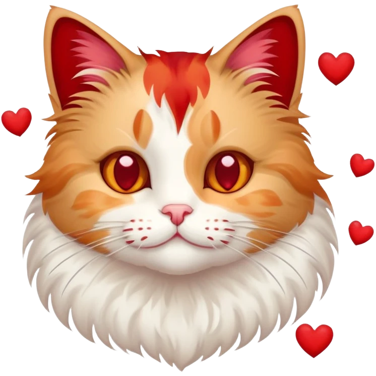 Cat with hearts emoji