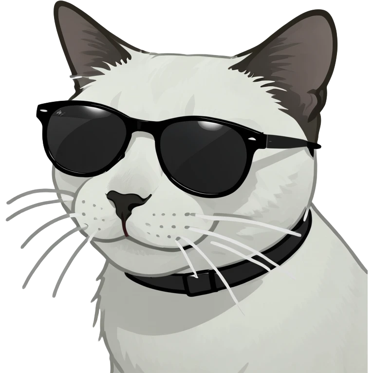 Cat with sunglasses emoji