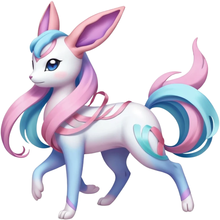 Colorful Sylveon-Suicune-hybrid emoji