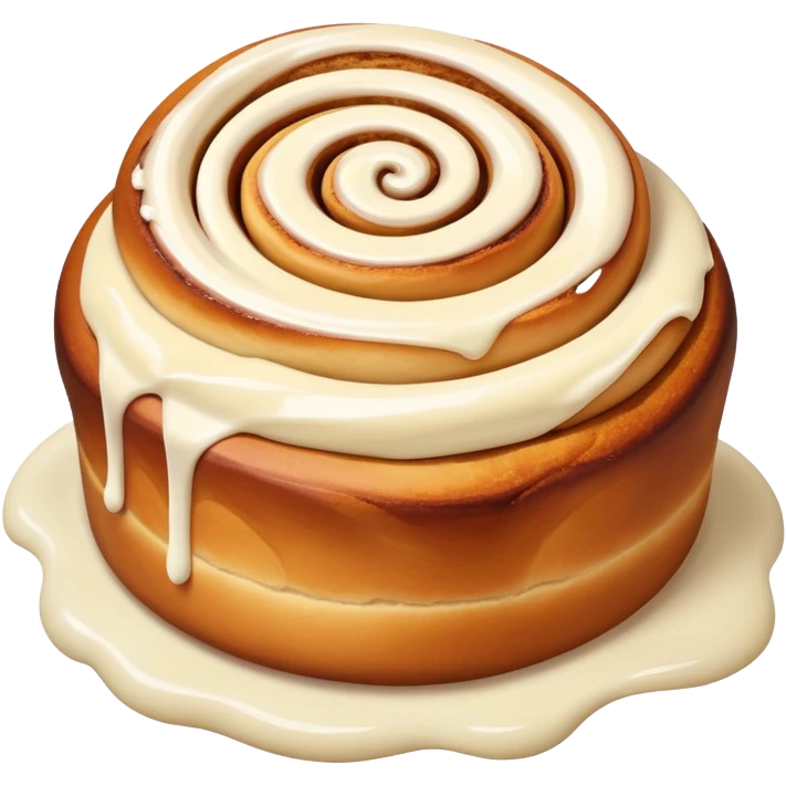 Cinnamon roll with cream emoji