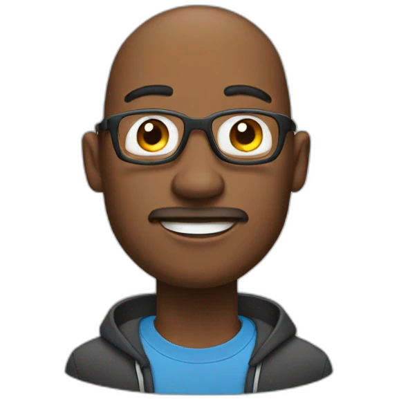 A man with an airpod emoji