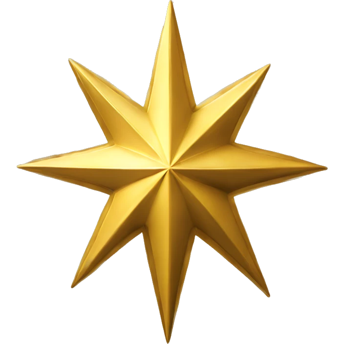 northern star spiky gold emoji