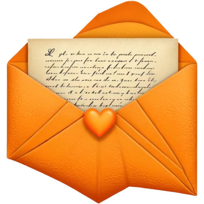 Change I don't want 2 hearts only 1 orange heart love letter emoji