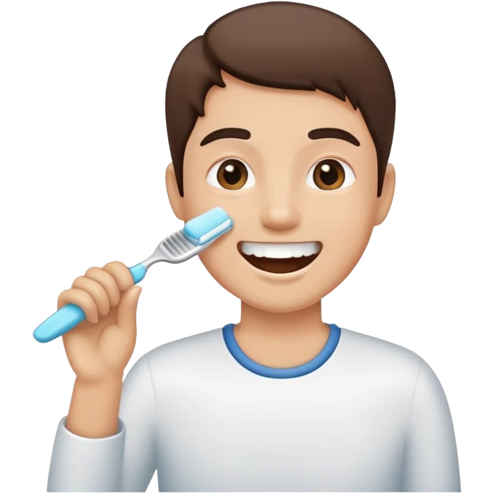 brushing teeth emoji