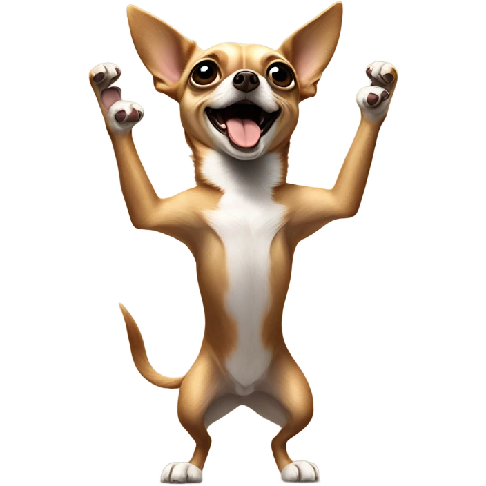 Brown chihuahua dancing emoji