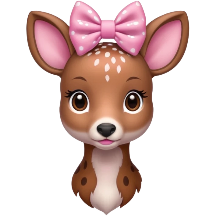 Doe with a pink bow emoji
