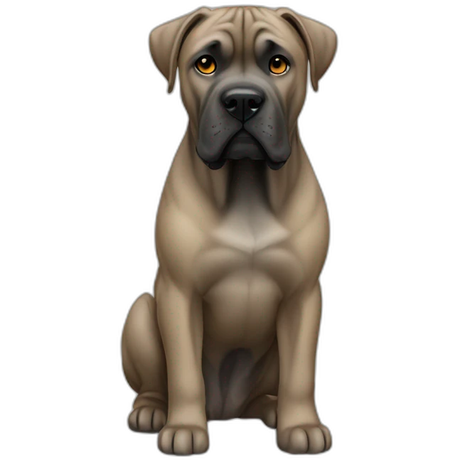 dog Cane Corso color fawn full body emoji