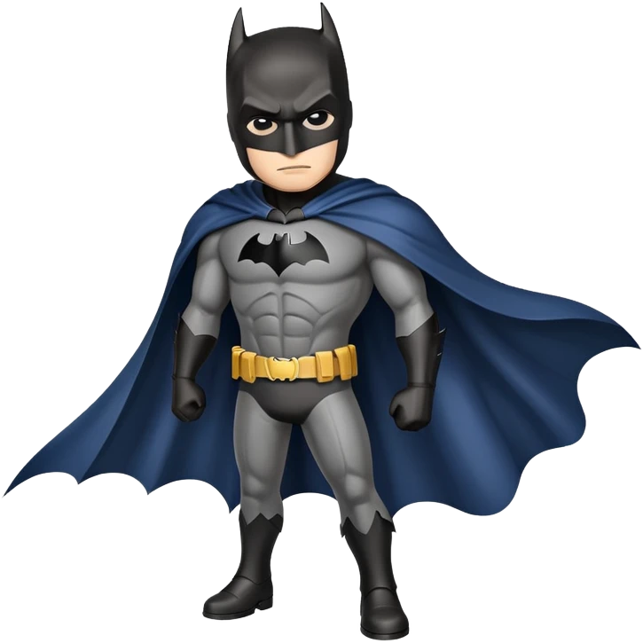 Batman superhero with cape and cowl, dark knight detective pose emoji