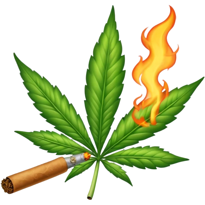 marihuana joint lit emoji
