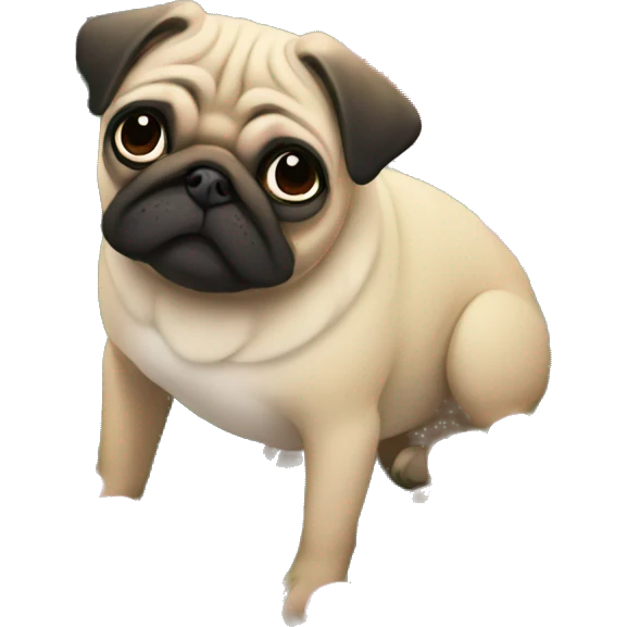 Pug in a flower bed emoji