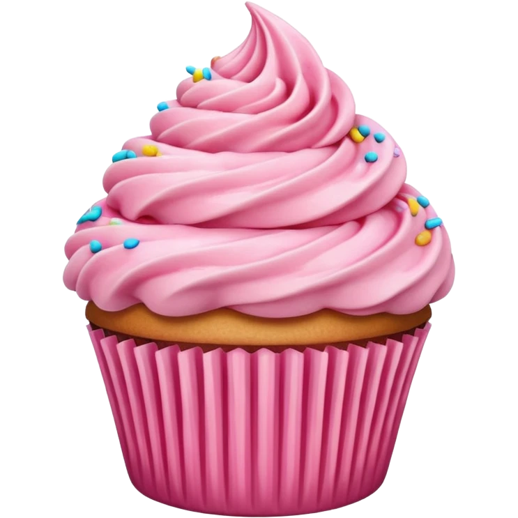 Cupcake with pink icing emoji