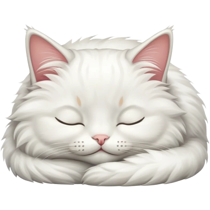 Cat sleep white emoji