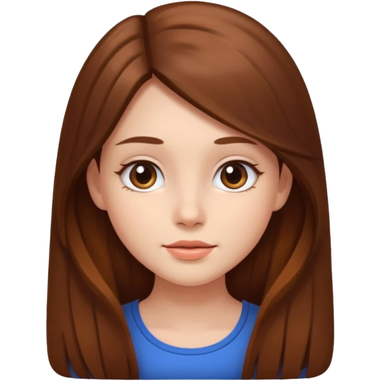 a girl with square face emoji