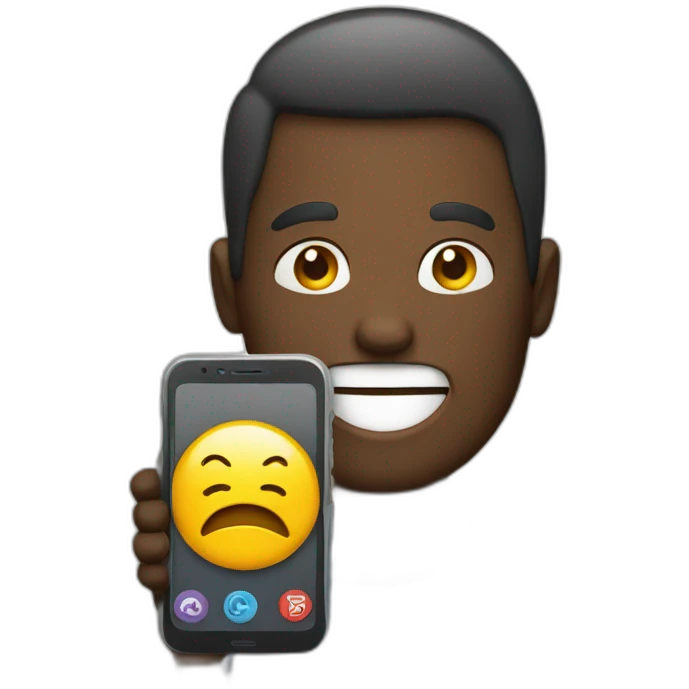 man and phone emoji